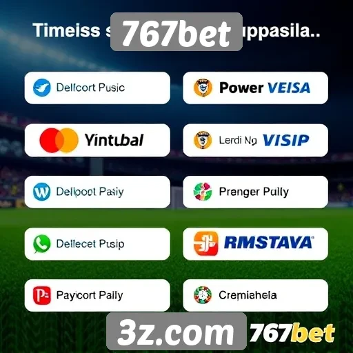 Métodos de pagamento suportados pela 767bet